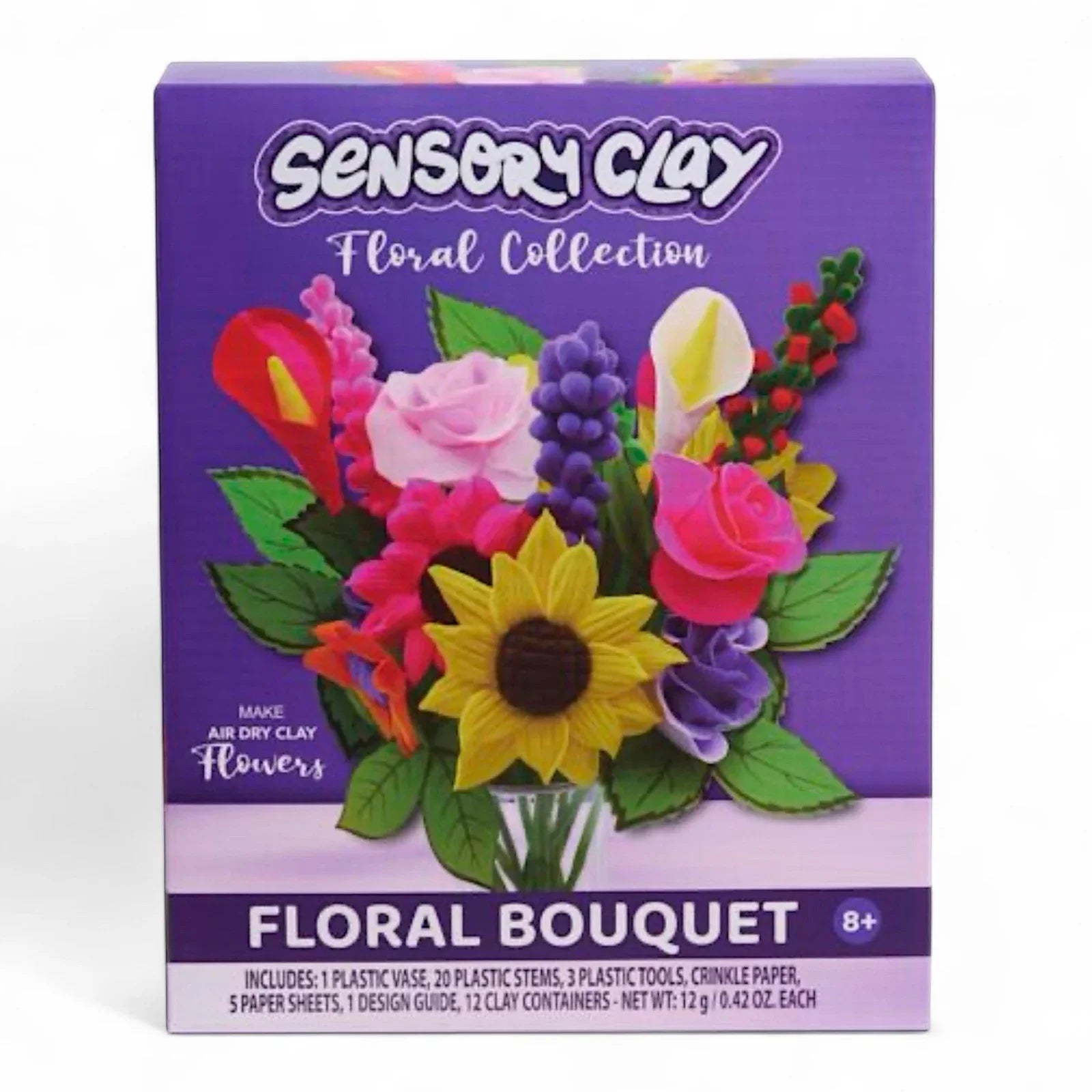 Sensory Clay Floral Bouquet Kit Air Dry Clay Flowers DIY Craft Set 8+ Stem Toy - Trendiez U ♥ 