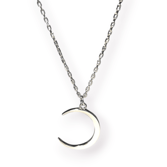 Silver Moon Chain Necklace - Trendiez U ♥ 