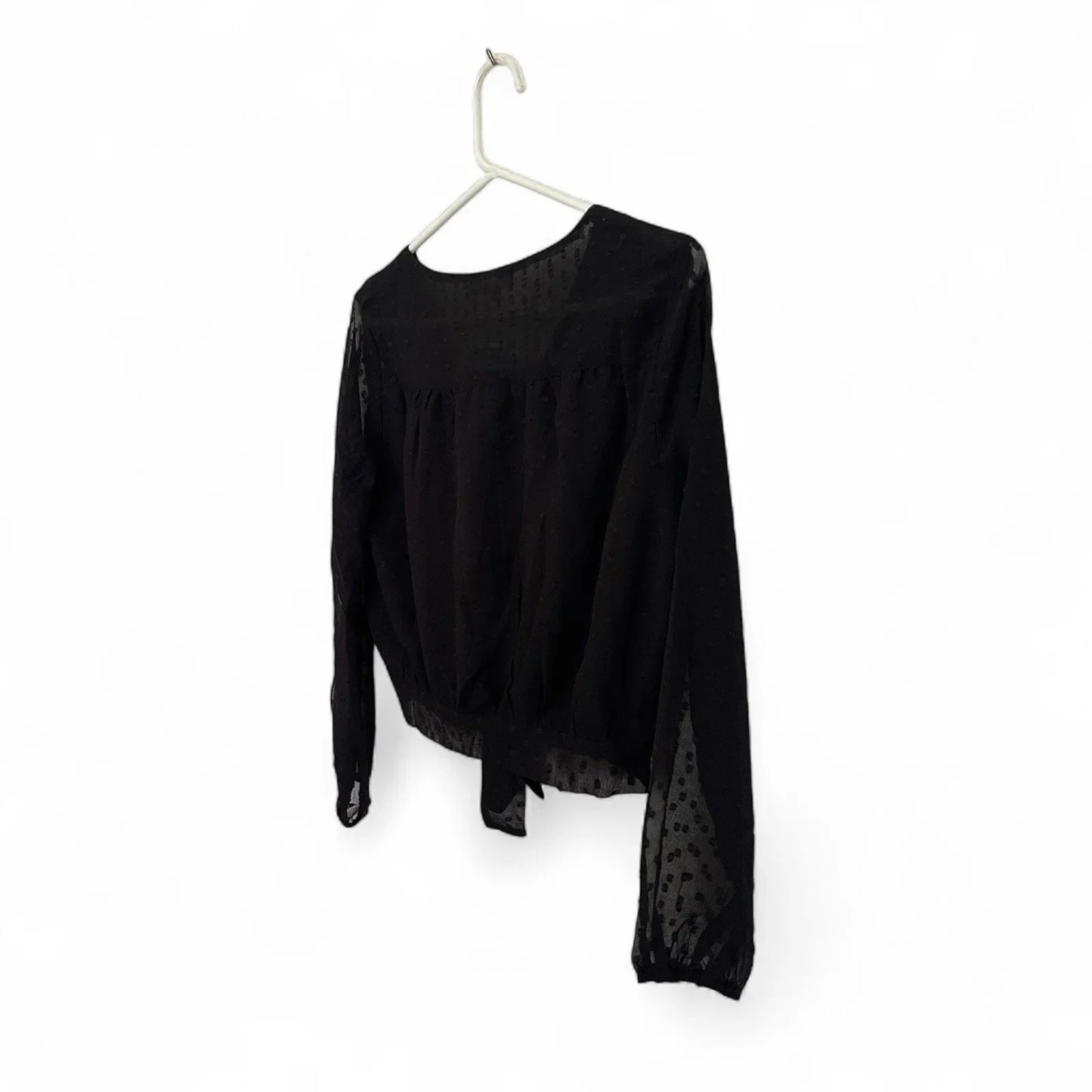 Sim & Sam Women’s Long Sleeve Cropped Blouse Black Size M Cocktail - Trendiez U ♥ 