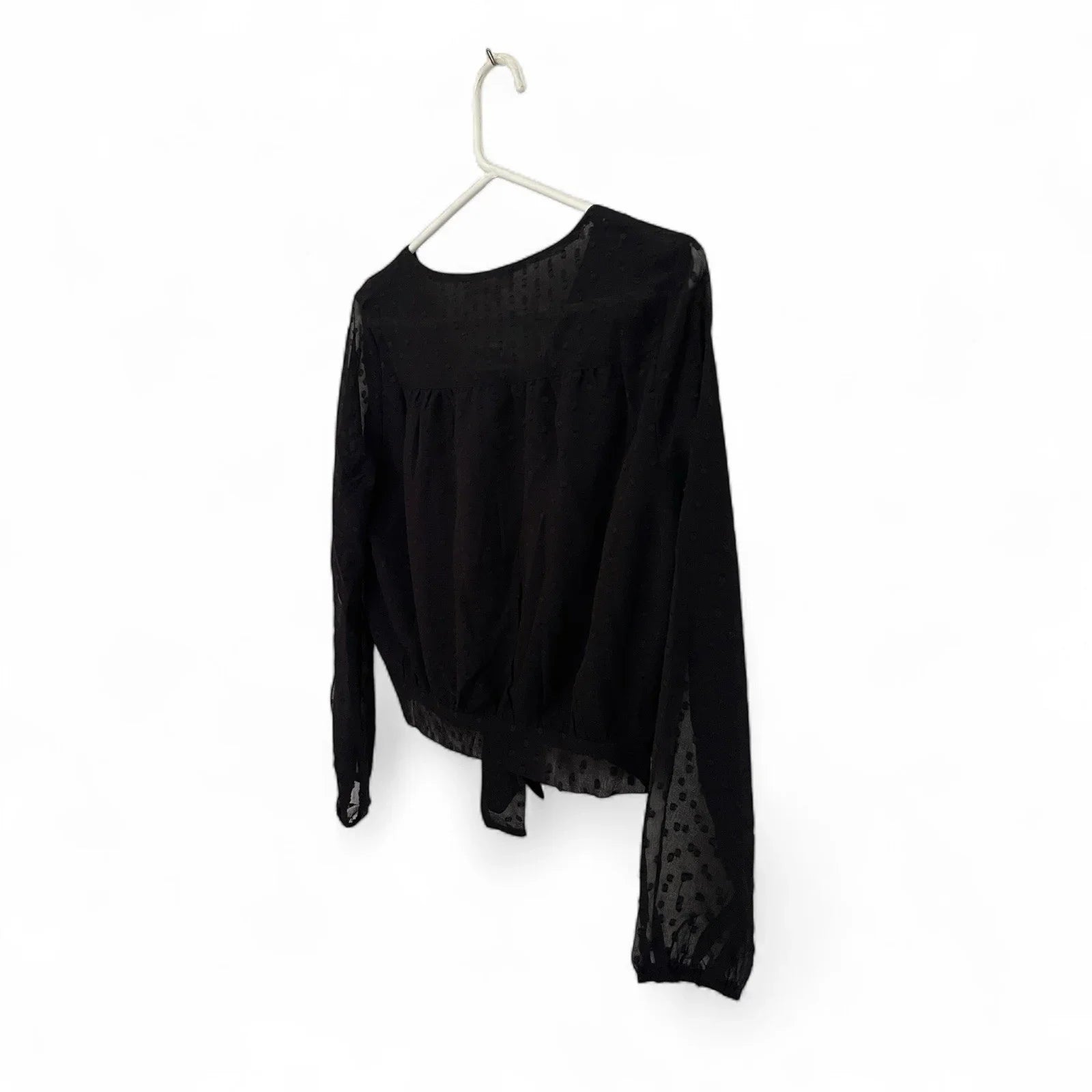 Sim & Sam Women’s Long Sleeve Cropped Blouse Black Size M Cocktail - Trendiez U ♥ 