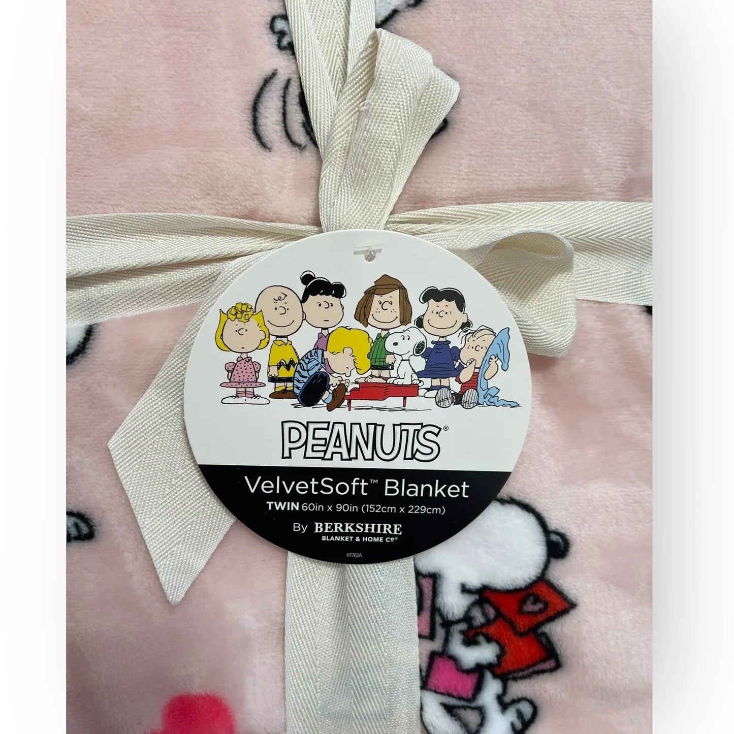 Snoopy Peanuts Pink Plush Soft Couch Bed Throw Blanket Berkshire 60”x90” Twin Sz - Trendiez U ♥ 
