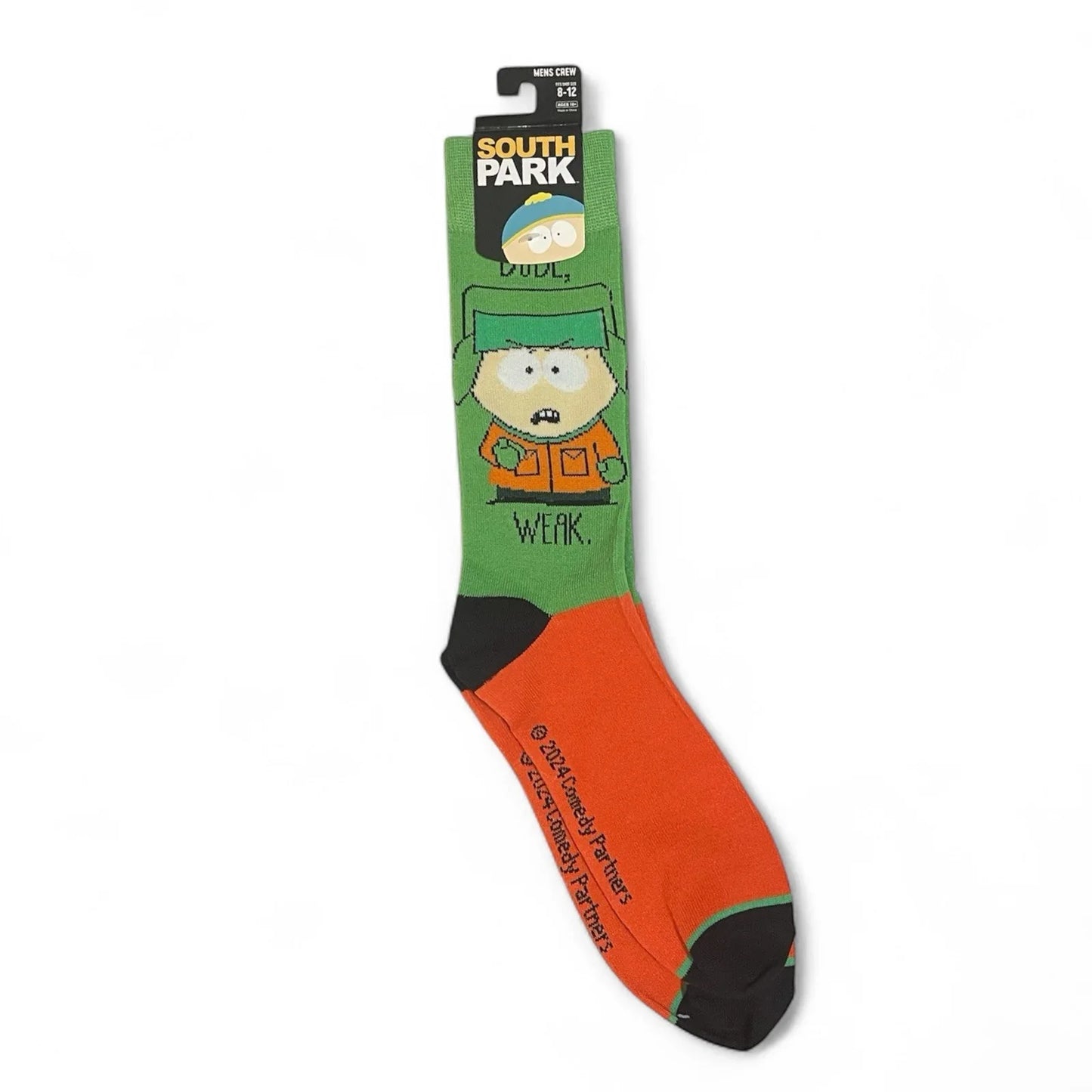 South Park Kyle Dude Weak Crew Socks Size 8-12 - Trendiez U ♥ 