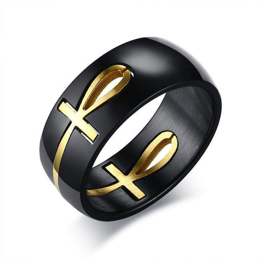 Stainless Steel Cross Ring "Ankh Egyptian " - Trendiez U ♥ 