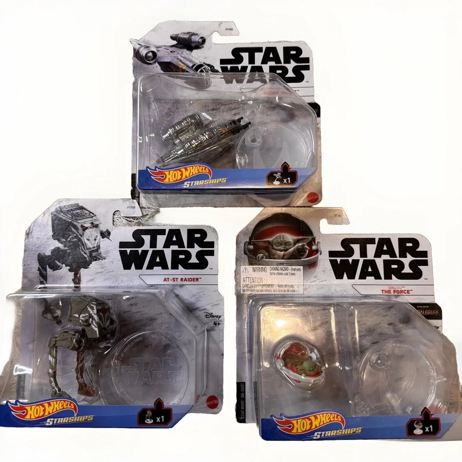 Star Wars Toy Action Figure Die Cast AT-ST Raider GROGU Razor Crest Lot 3 Pc - Trendiez U ♥ 