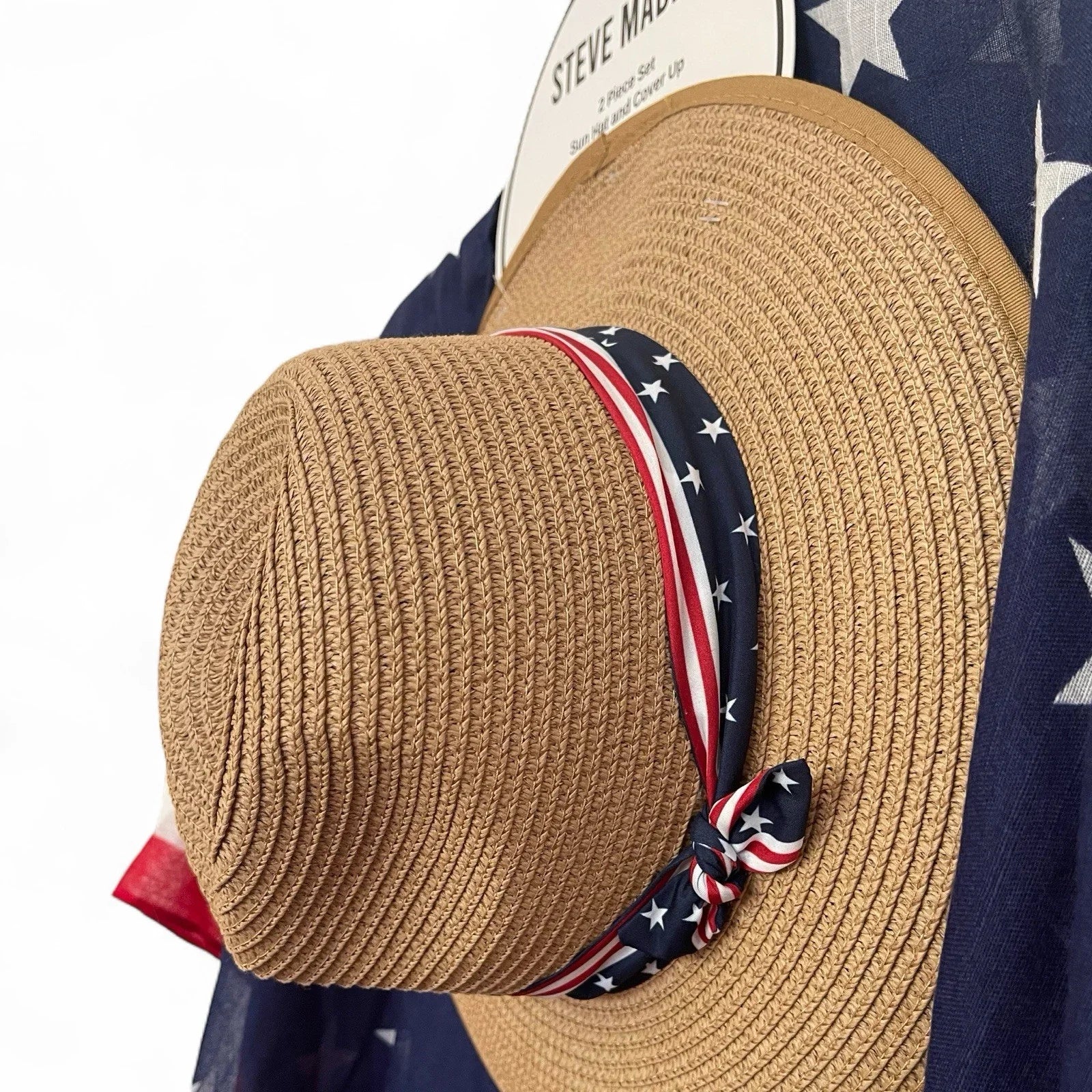 Steve Madden Beach Coverup Kimono With Hat 4th Of July Patriotic American Flag - Trendiez U ♥ 