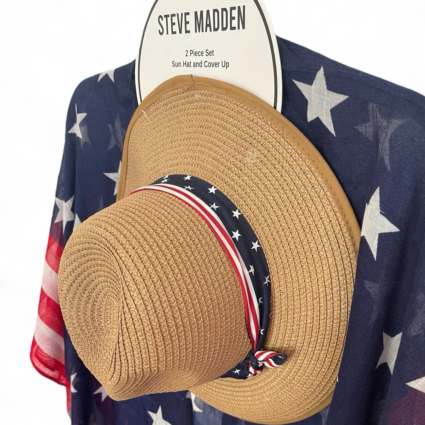 Steve Madden Beach Coverup Kimono With Hat 4th Of July Patriotic American Flag - Trendiez U ♥ 