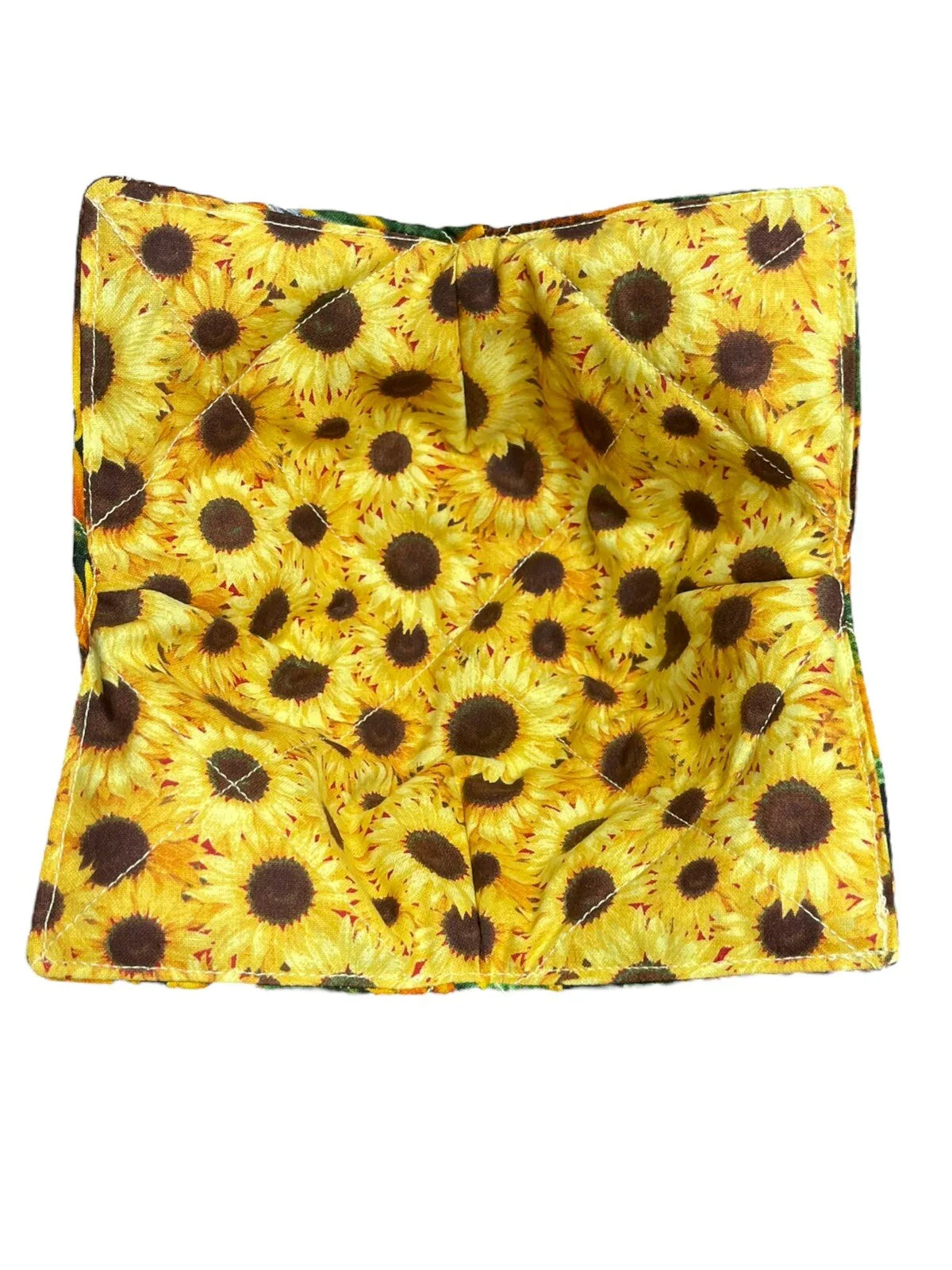 SUNFLOWER 🌻Handmade Reversible 100% Cotton Microwave Bowl Cozy - Trendiez U ♥ 