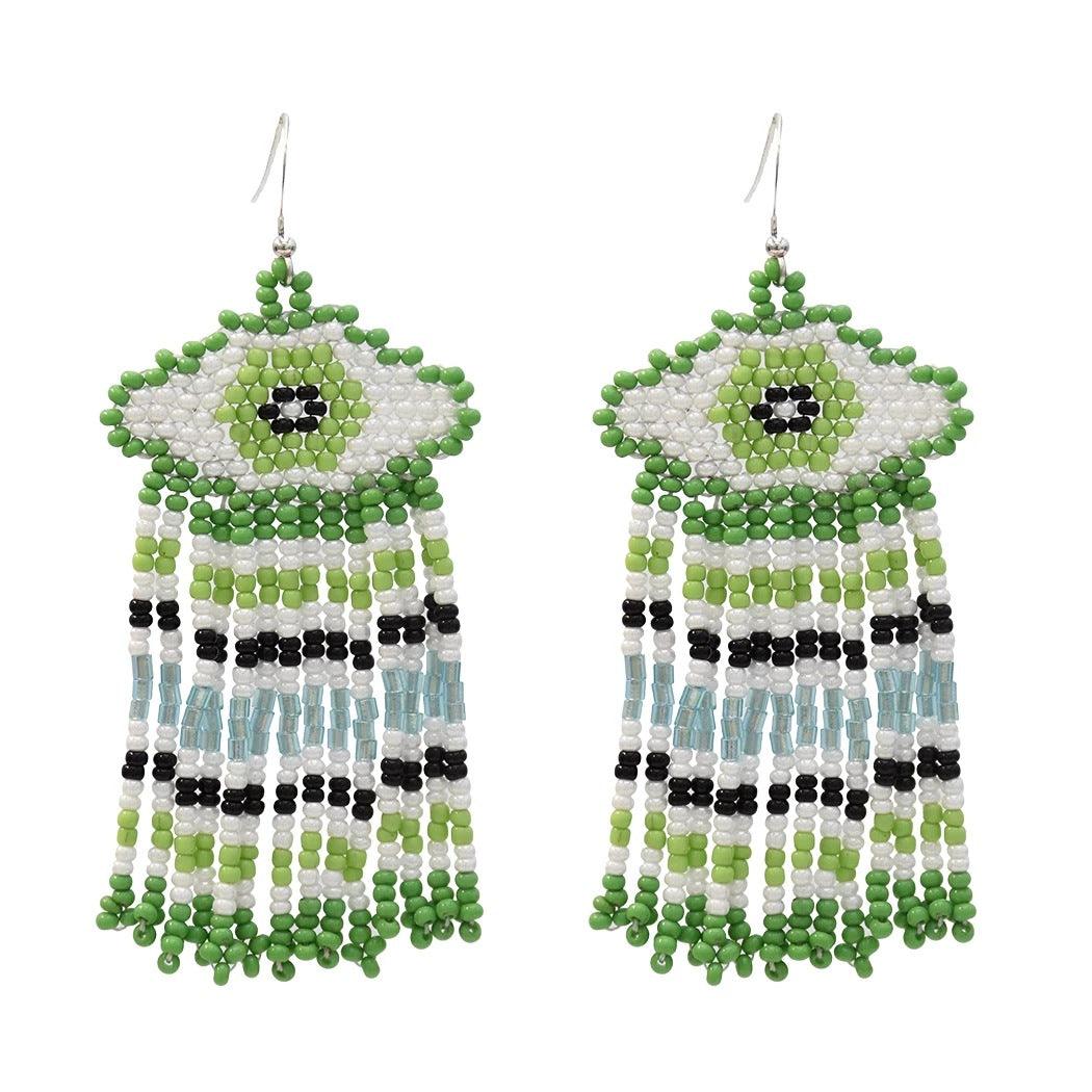 Third Eye Handmade Beaded Earrings - Trendiez U ♥ 