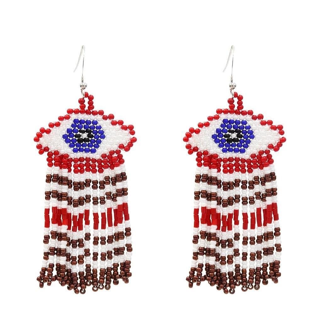 Third Eye Handmade Beaded Earrings - Trendiez U ♥ 