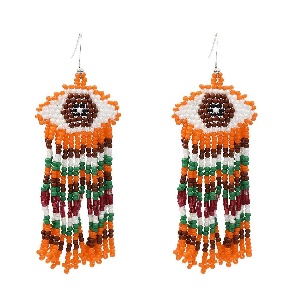 Third Eye Handmade Beaded Earrings - Trendiez U ♥ 