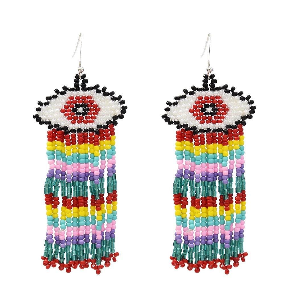 Third Eye Handmade Beaded Earrings - Trendiez U ♥ 