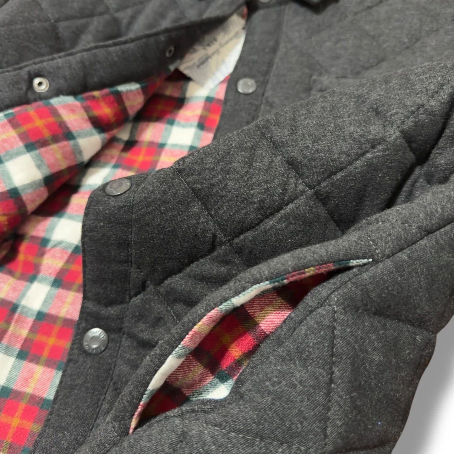 Tommy Bahama Big Boys Black Snap Quilted Flannel Lined Winter Jacket L 10/12 - Trendiez U ♥ 