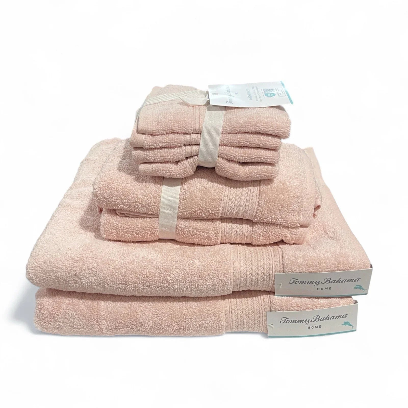 Tommy Bahama Island Bay Blush Pink 8-Piece Bath Towel Set - Trendiez U ♥ 