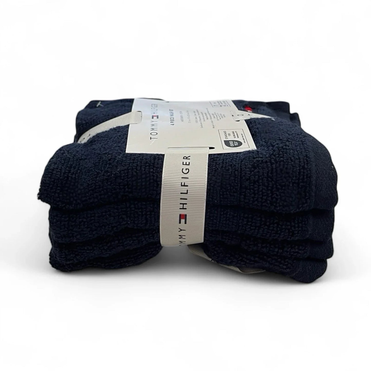 Tommy Hilfiger 8-Piece Bath Towel Set – Blue, 100% Cotton - Trendiez U ♥ 