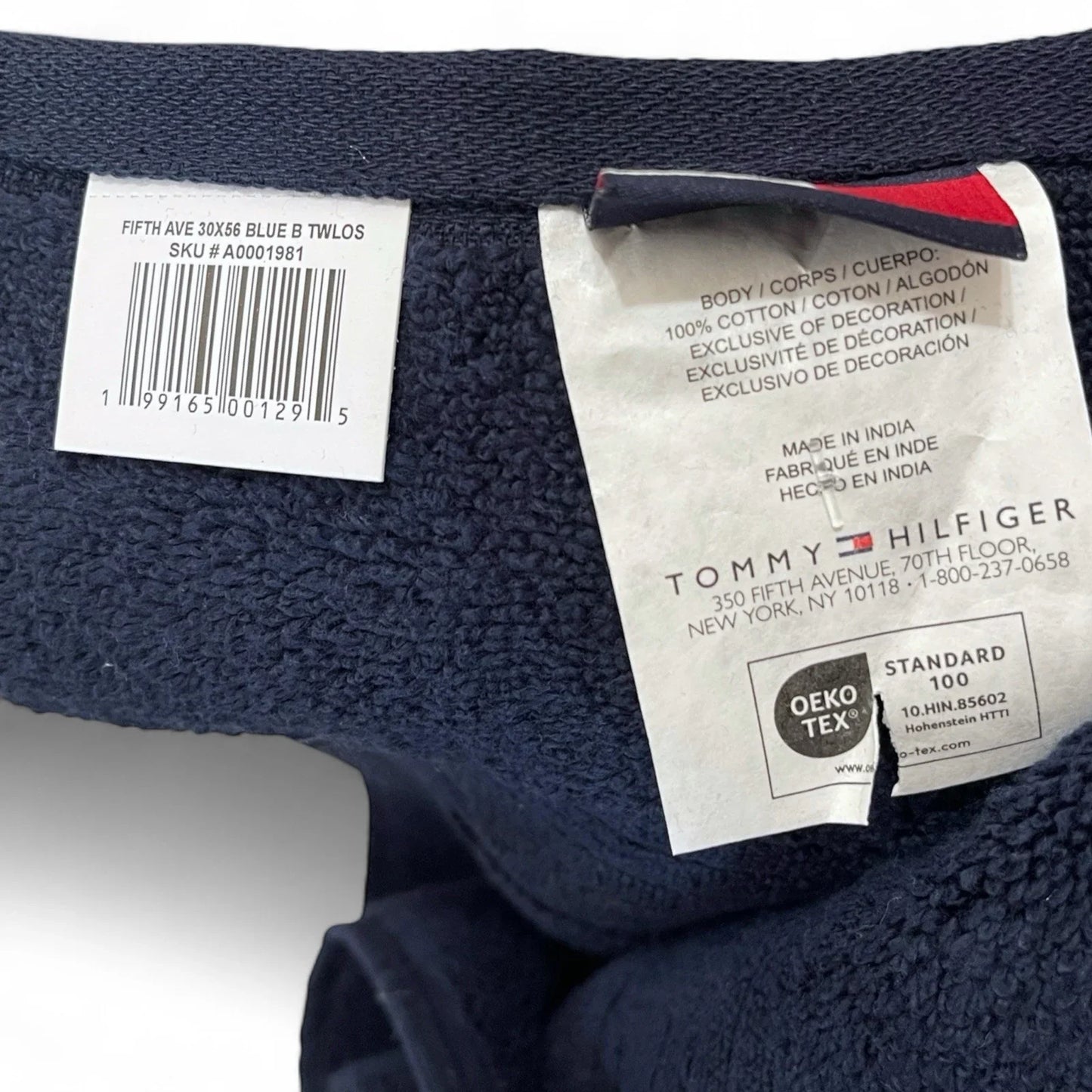 Tommy Hilfiger 8-Piece Bath Towel Set – Blue, 100% Cotton - Trendiez U ♥ 
