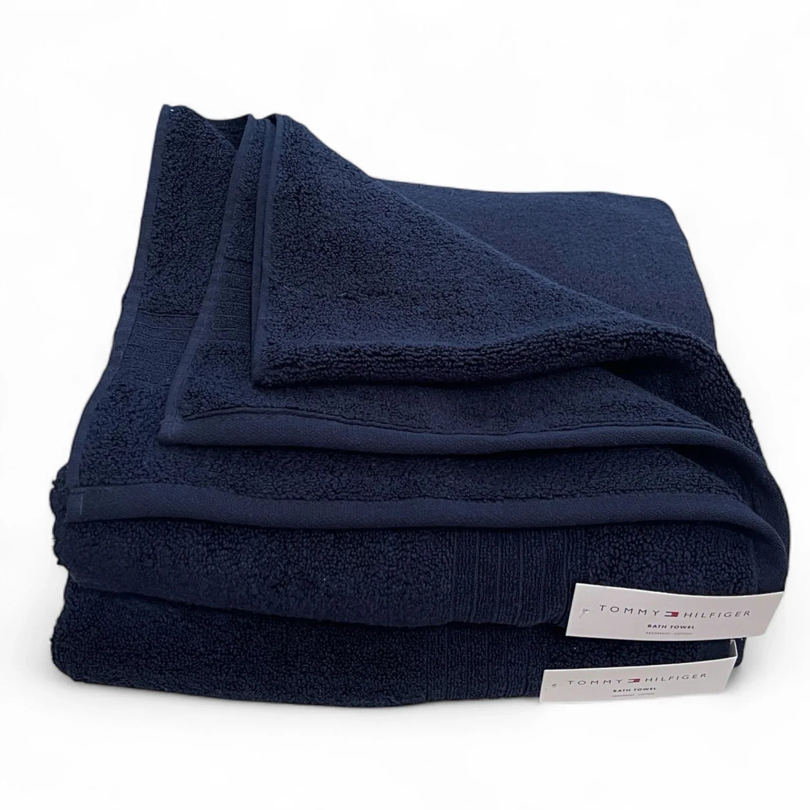 Tommy Hilfiger 8-Piece Bath Towel Set – Blue, 100% Cotton - Trendiez U ♥ 