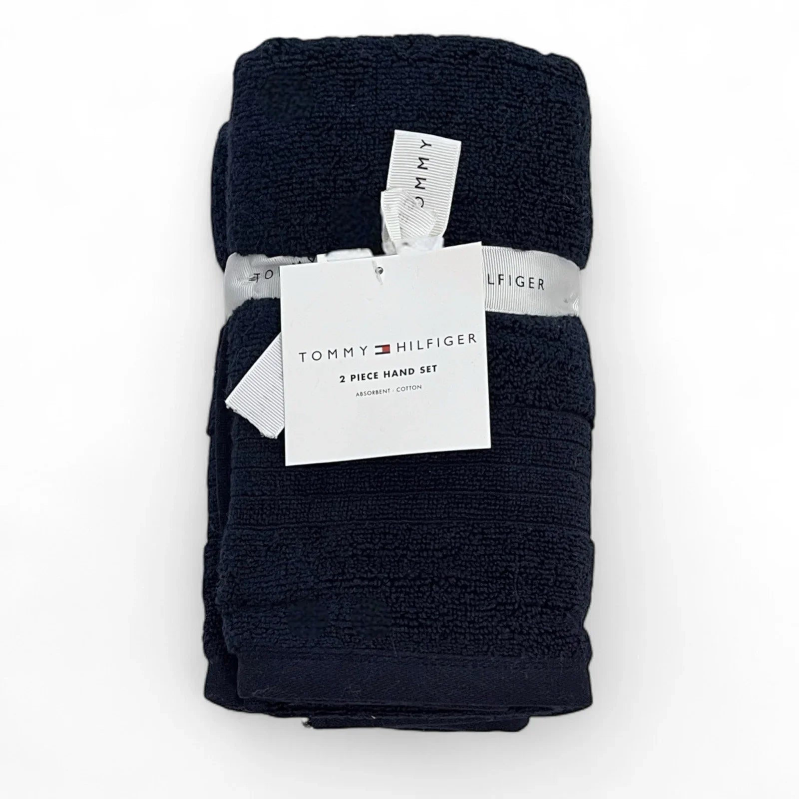 Tommy Hilfiger 8-Piece Bath Towel Set – Blue, 100% Cotton - Trendiez U ♥ 