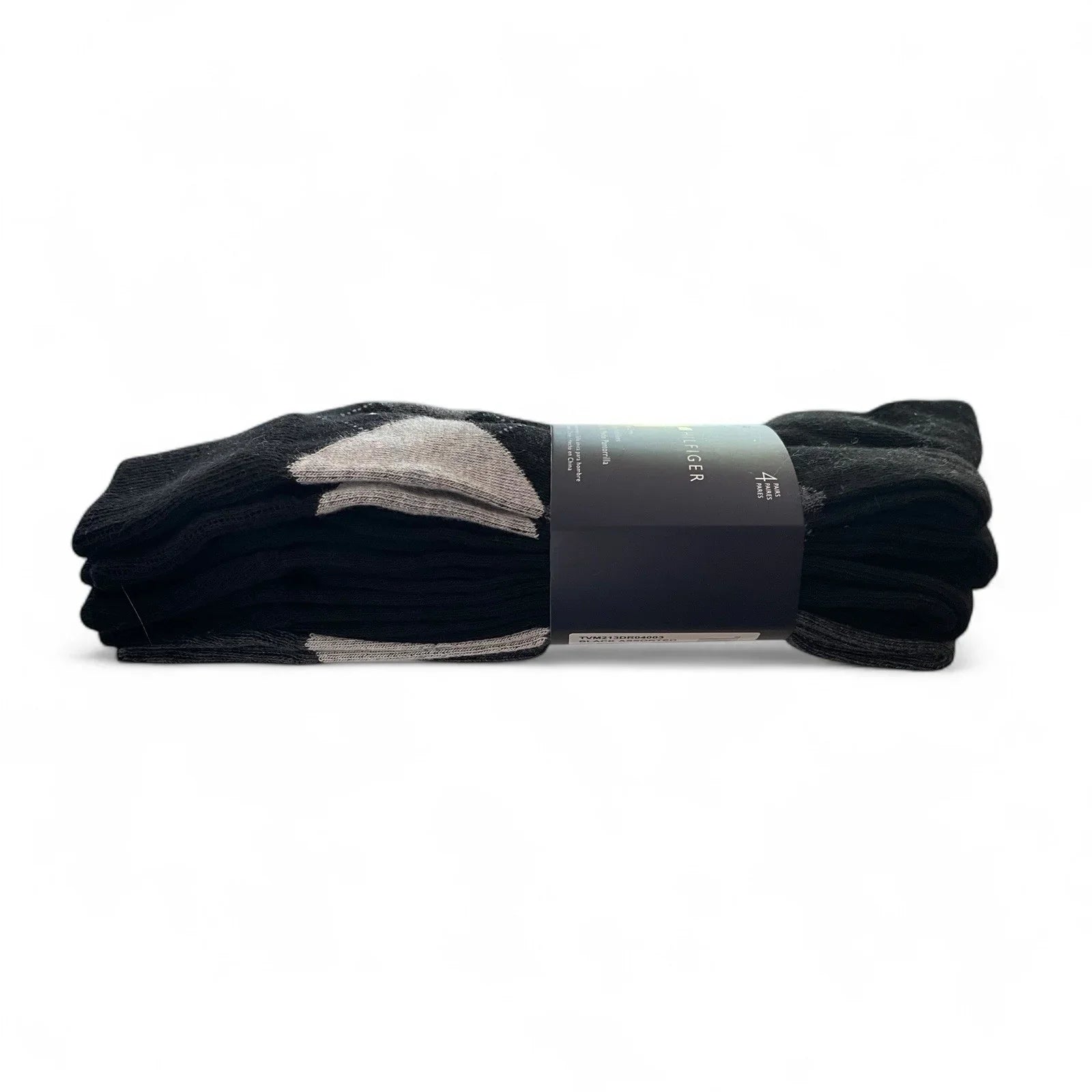 Tommy Hilfiger Men’s Dress Crew Socks 4-pair Black/Gray Size 7-12 - Trendiez U ♥ 