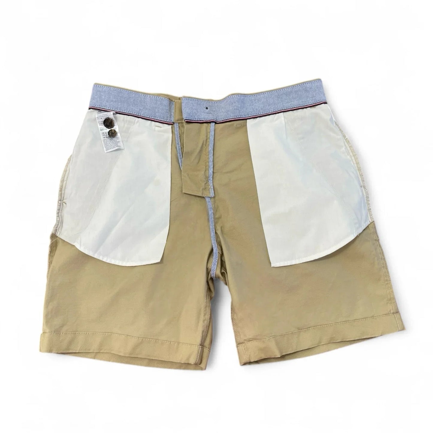 Tommy Hilfiger Men's Shorts Flat Front Casual Chino Bottoms Logo Beige Sz 31 NEW - Trendiez U ♥ 
