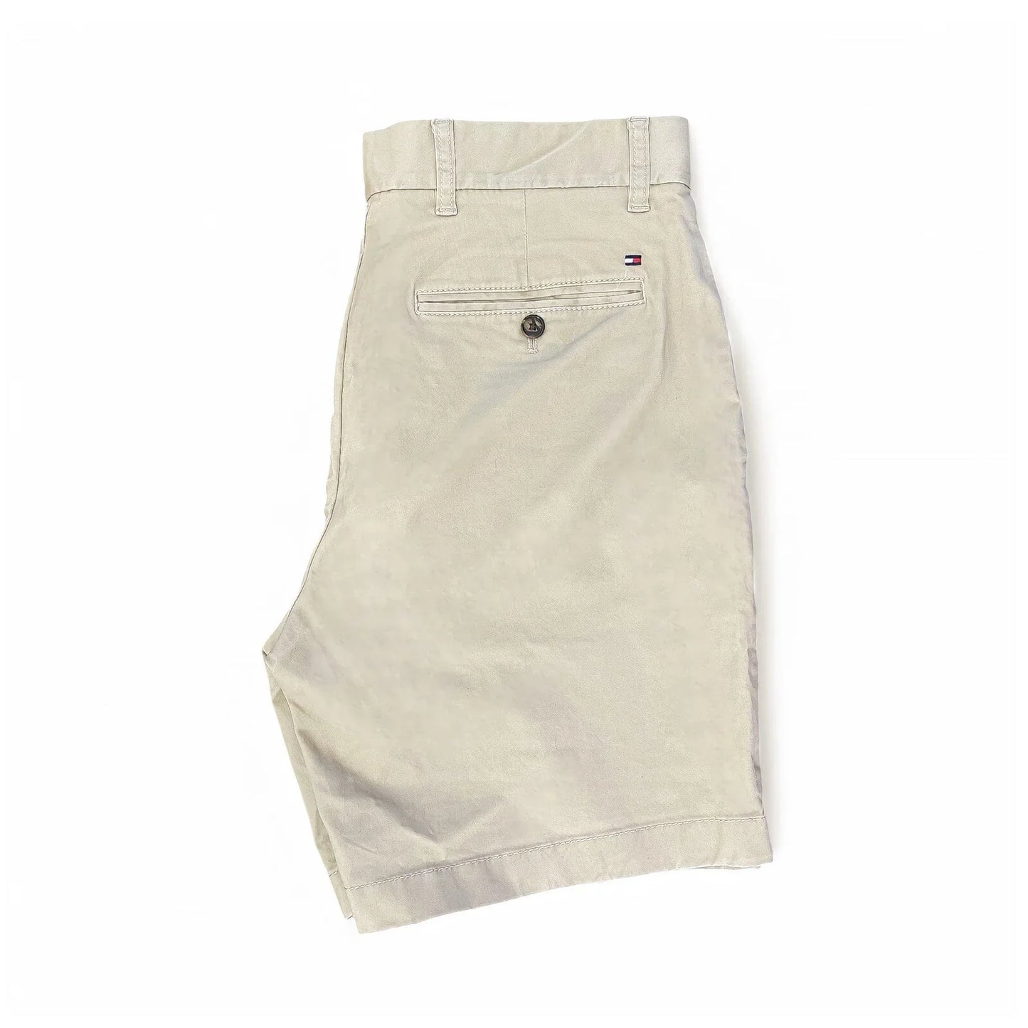 Tommy Hilfiger Men's Shorts Flat Front Casual Chino Bottoms Logo Beige Sz 31 NEW - Trendiez U ♥ 