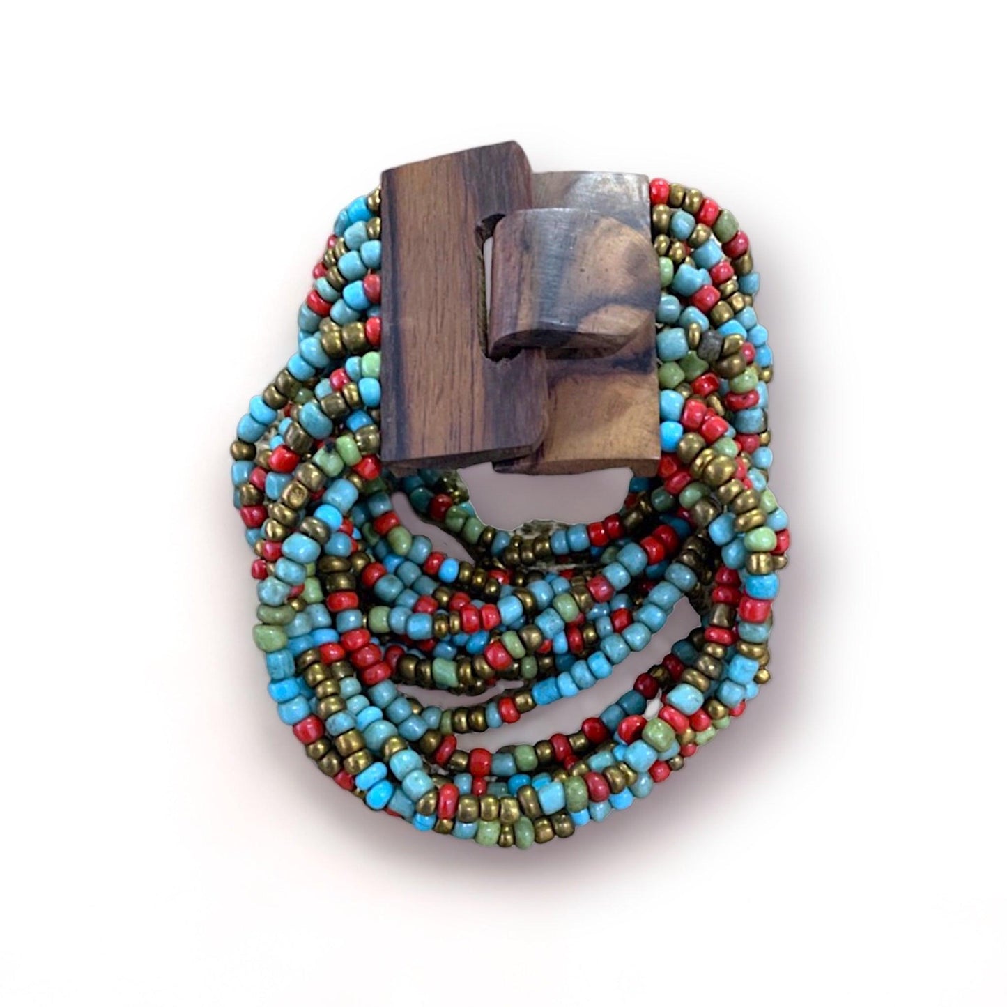 Tribal Harmony Wooden Beaded Bracelet - Trendiez U ♥ 