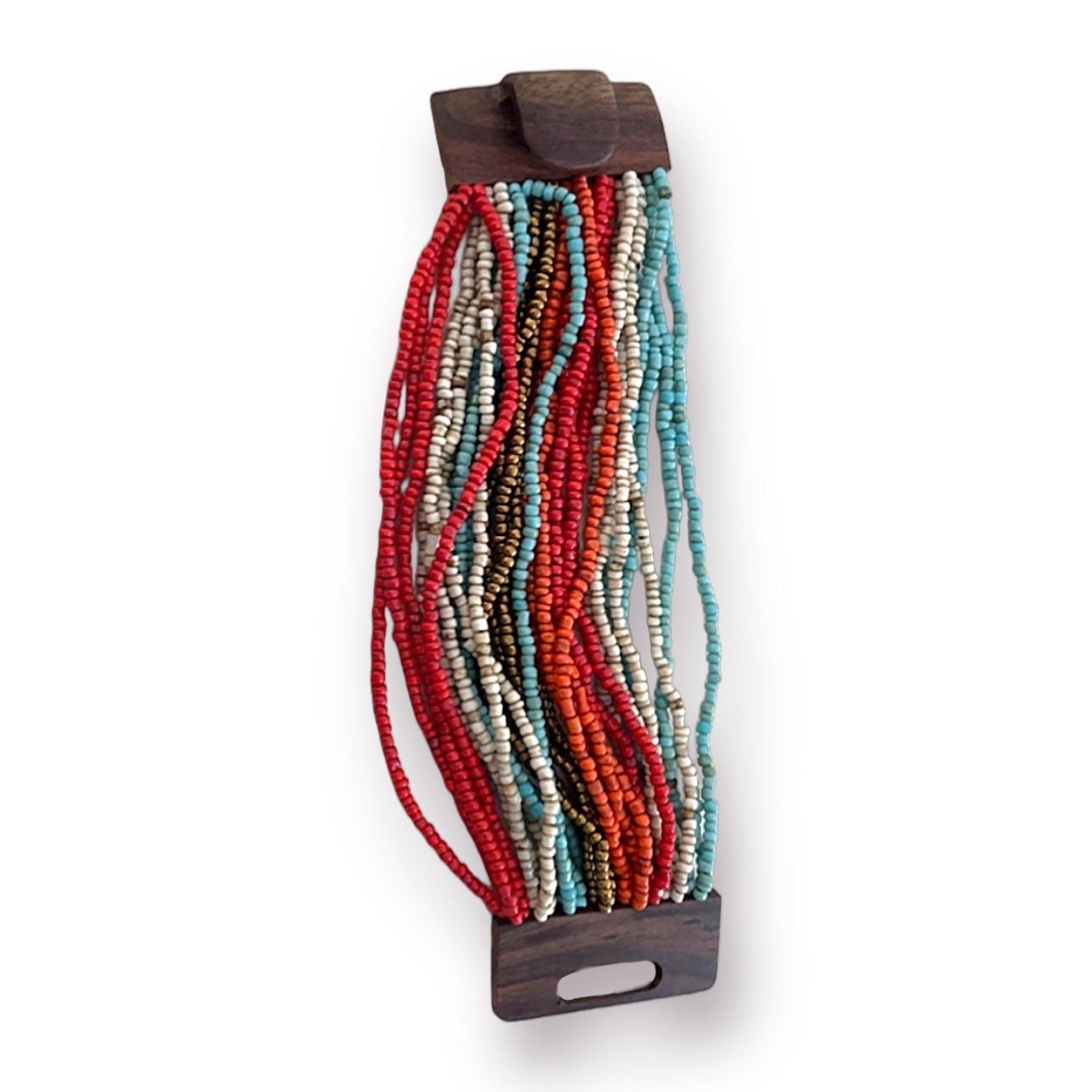 Tribal Harmony Wooden Beaded Bracelet - Trendiez U ♥ 