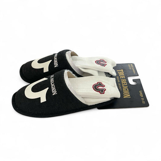 True Religion Men’s Slipper Sock Set Black and White Size 11-12 Embroidered New - Trendiez U ♥ 