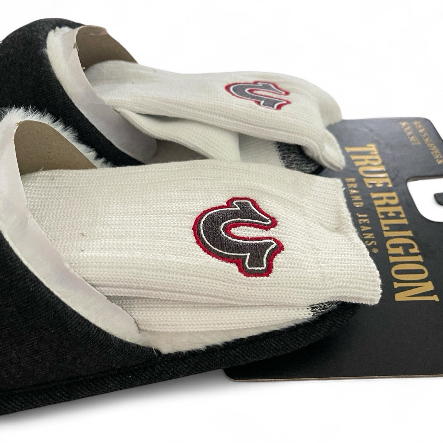 True Religion Men’s Slipper Sock Set Black and White Size 11-12 Embroidered New - Trendiez U ♥ 