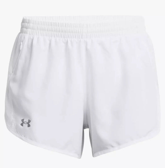 Under Armour Shorts Women's 3XL Fly-By 2.0 Running & Gym White/Gray Heatgear New - Trendiez U ♥ 