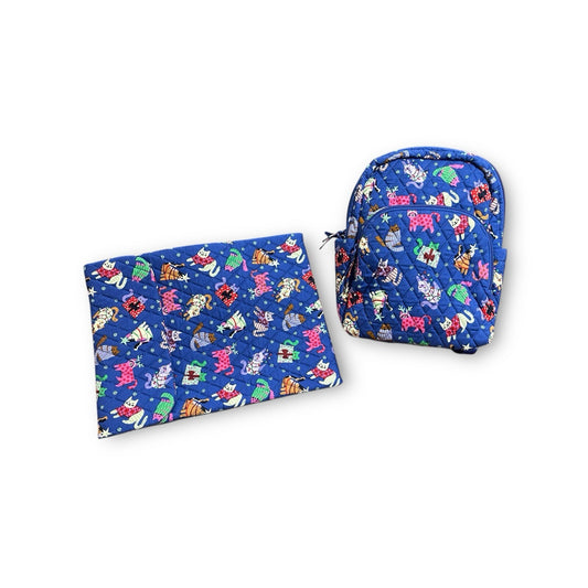 Vera Bradley Essential Compact Backpack & Laptop Case – Catnip Christmas - Trendiez U ♥ 