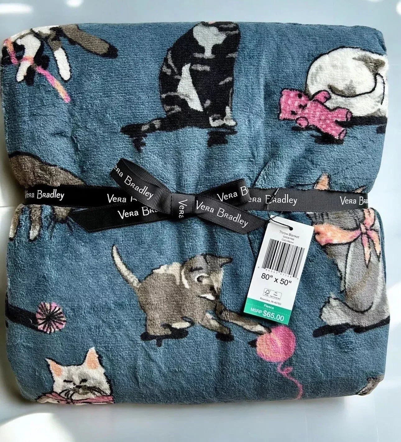 Vera Bradley Fleece Throw 80"X50" - Cats Meow - Trendiez U ♥ 