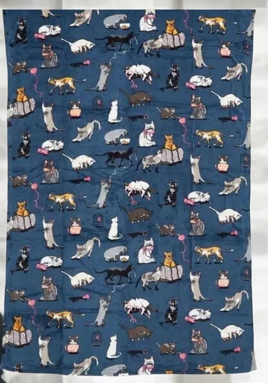 Vera Bradley Fleece Throw 80"X50" - Cats Meow - Trendiez U ♥ 