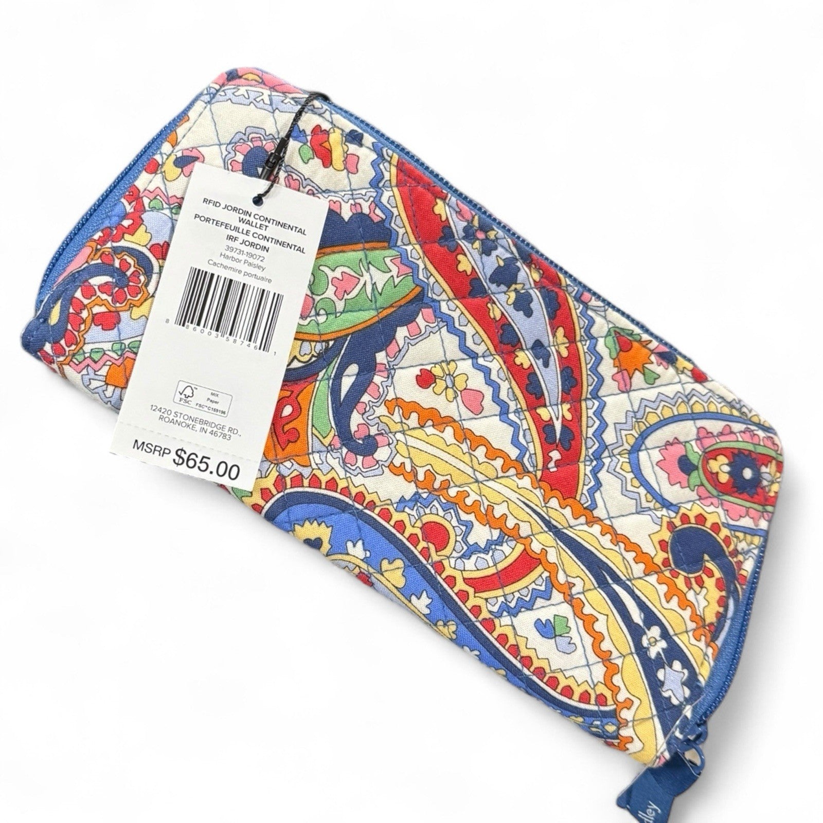 Vera Bradley Jordin Continental Wallet – Quilted Zip Around - Trendiez U ♥ 