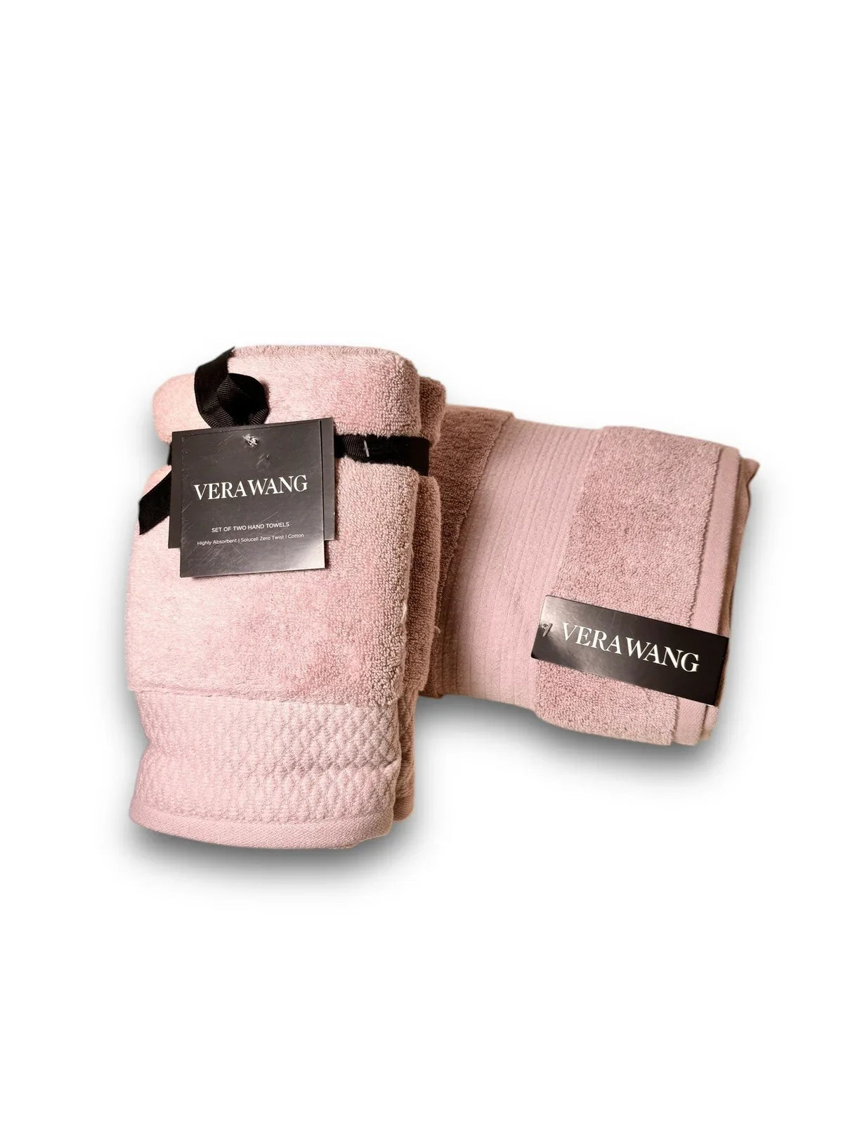 Vera Wang 3 Pc Bath Towel & Hand Towel Set Zero Twist Dusty Lavender Nwt - Trendiez U ♥ 