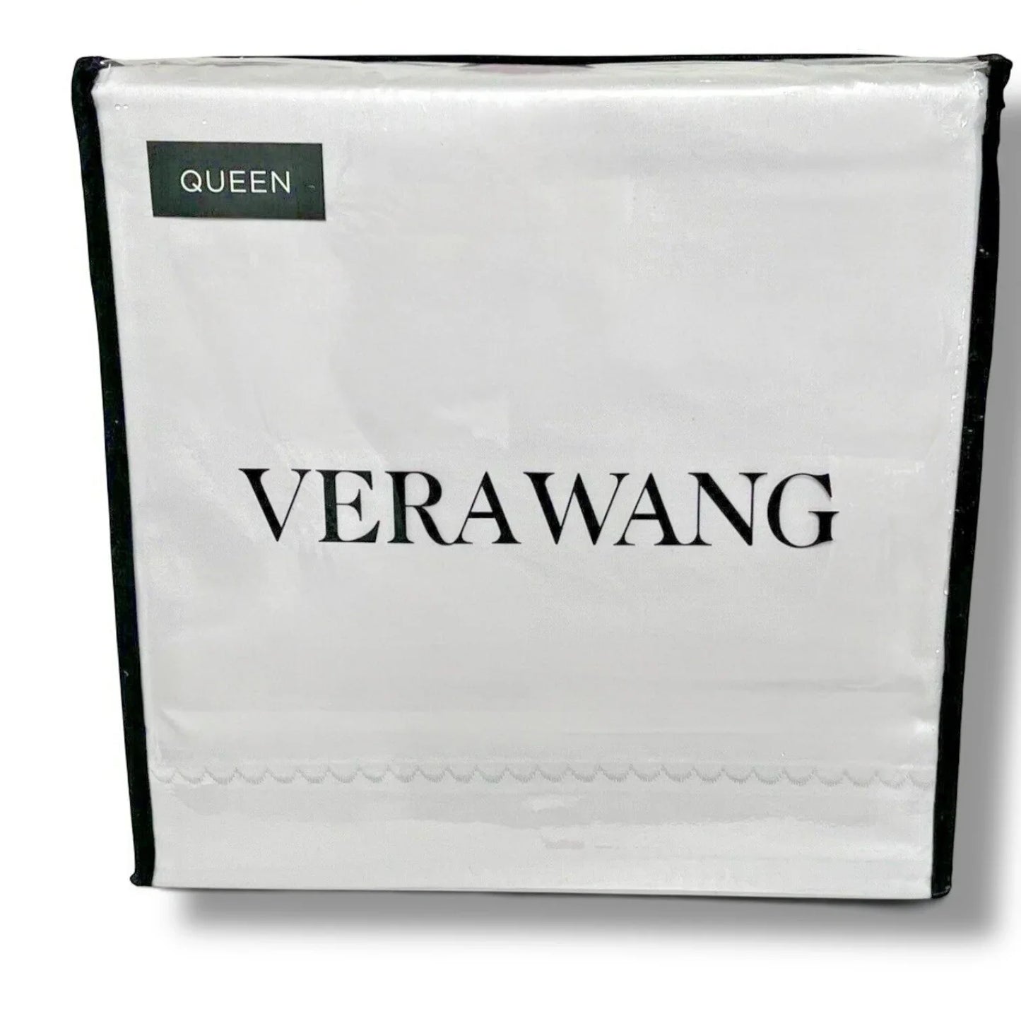 Vera Wang Luxurious Satin Weave Simple White Queen Sheet 4Pc Set 100% Cotton - Trendiez U ♥ 