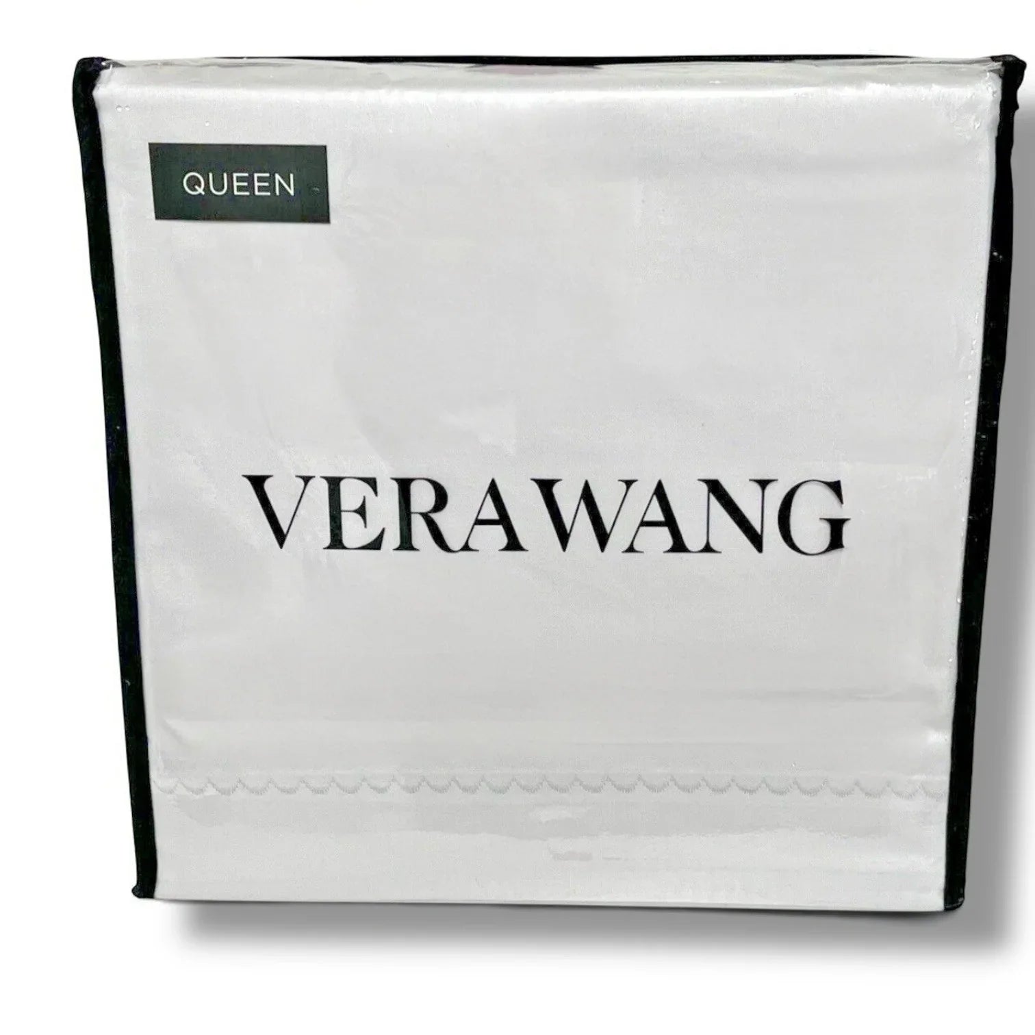 Vera Wang Luxurious Satin Weave Simple White Queen Sheet 4Pc Set 100% Cotton - Trendiez U ♥ 