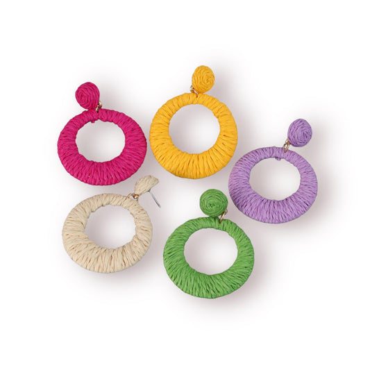 Vibrant Hoop Tassel Earrings - Trendiez U ♥ 