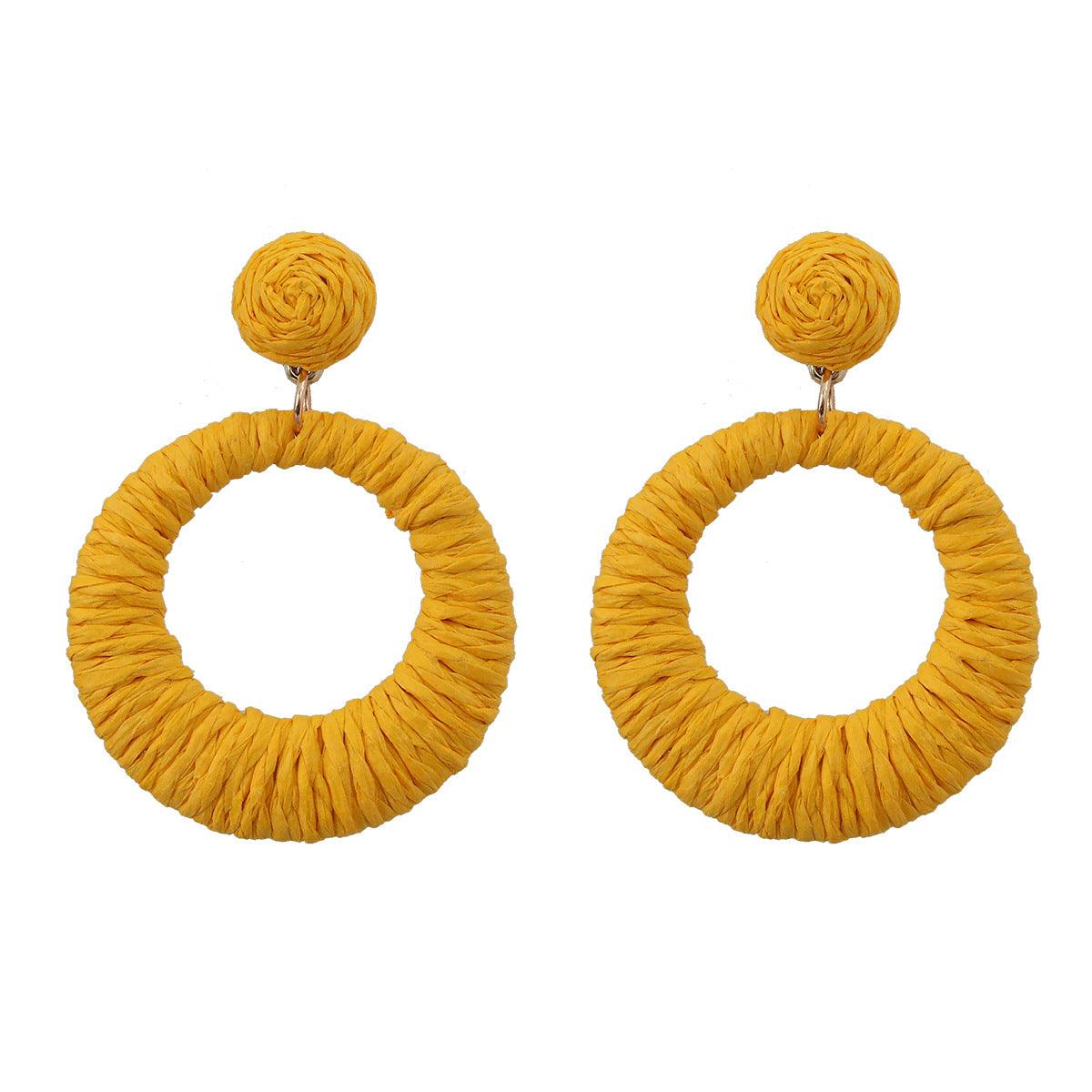 Vibrant Hoop Tassel Earrings - Trendiez U ♥ 