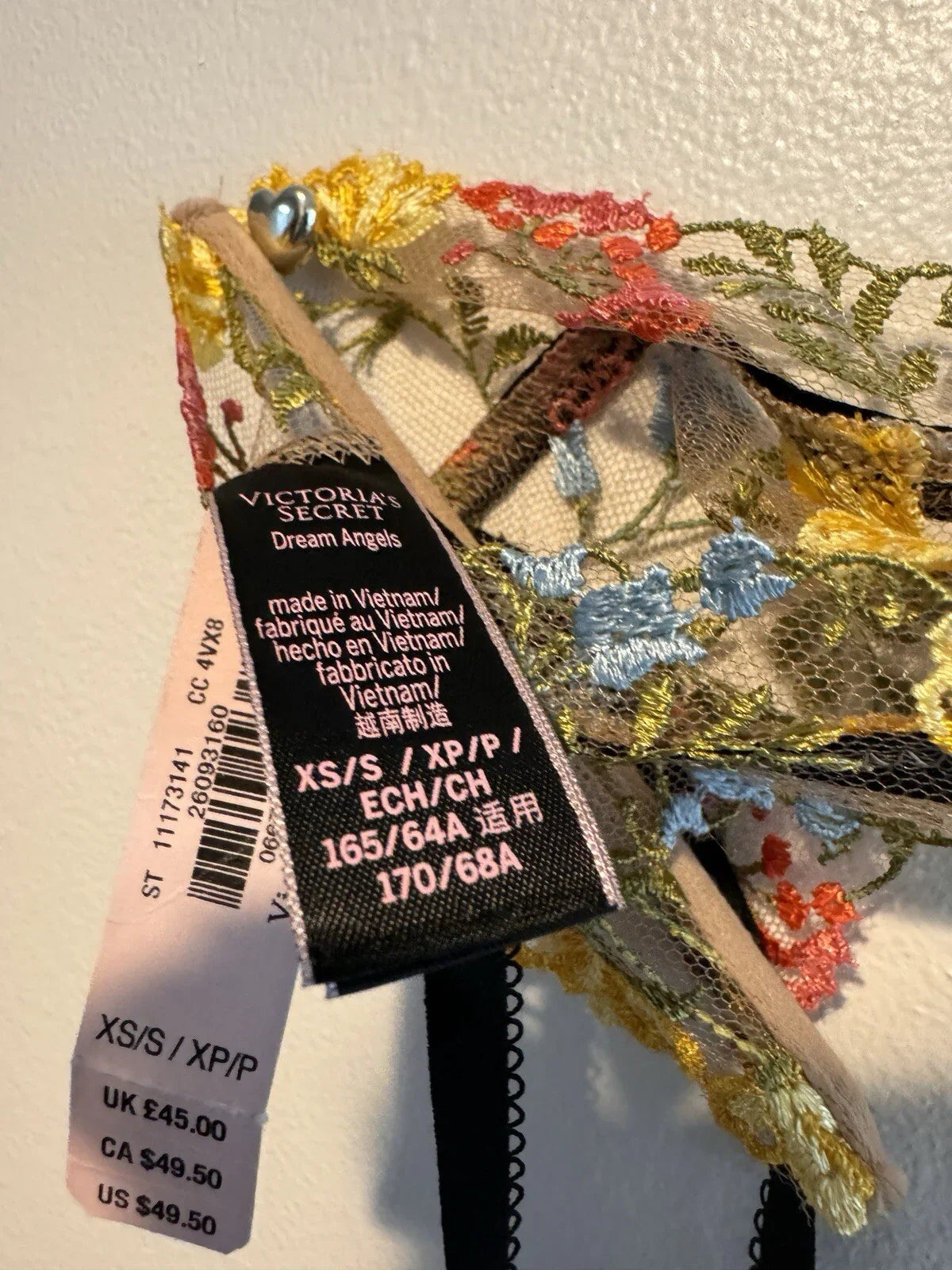 Victoria's Secret Dream Angels Floral Embroidered Garter Belt MulticolorXS/S - Trendiez U ♥ 