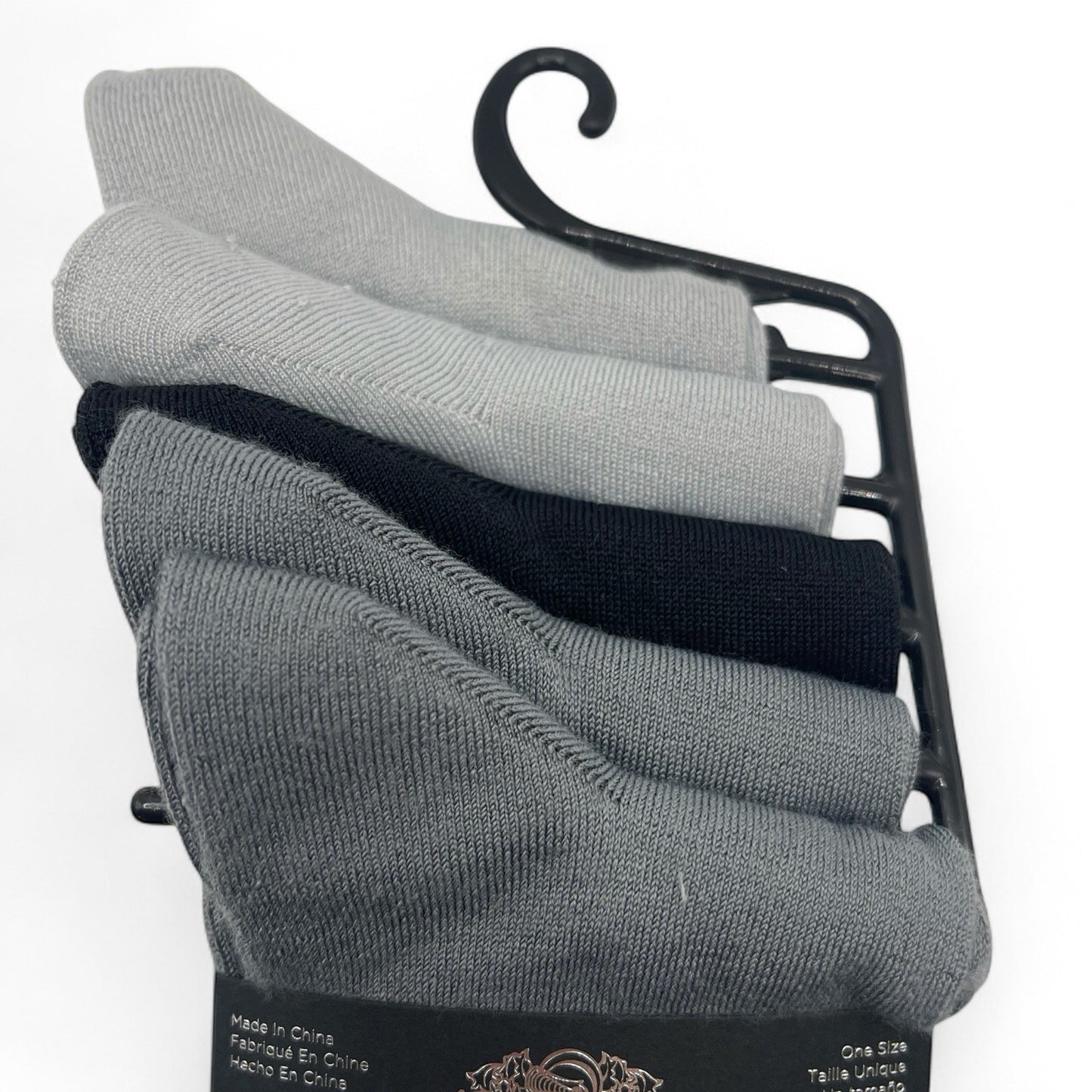 Vince Camuto Men’s Crew Socks Black/Gray 5-pair Size 6-12 Soft Elegant - Trendiez U ♥ 