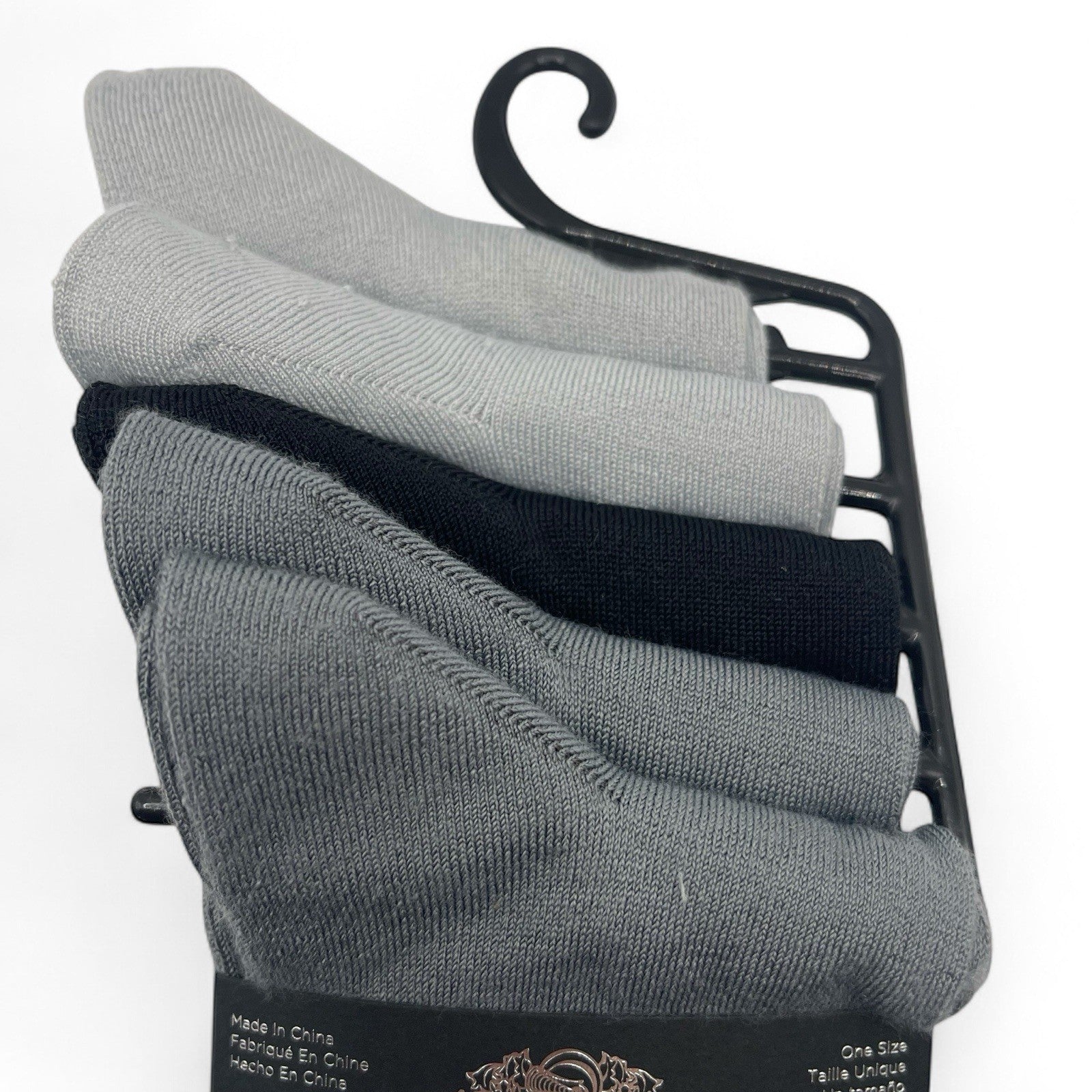 Vince Camuto Men’s Crew Socks Black/Gray 5-pair Size 6-12 Soft Elegant - Trendiez U ♥ 