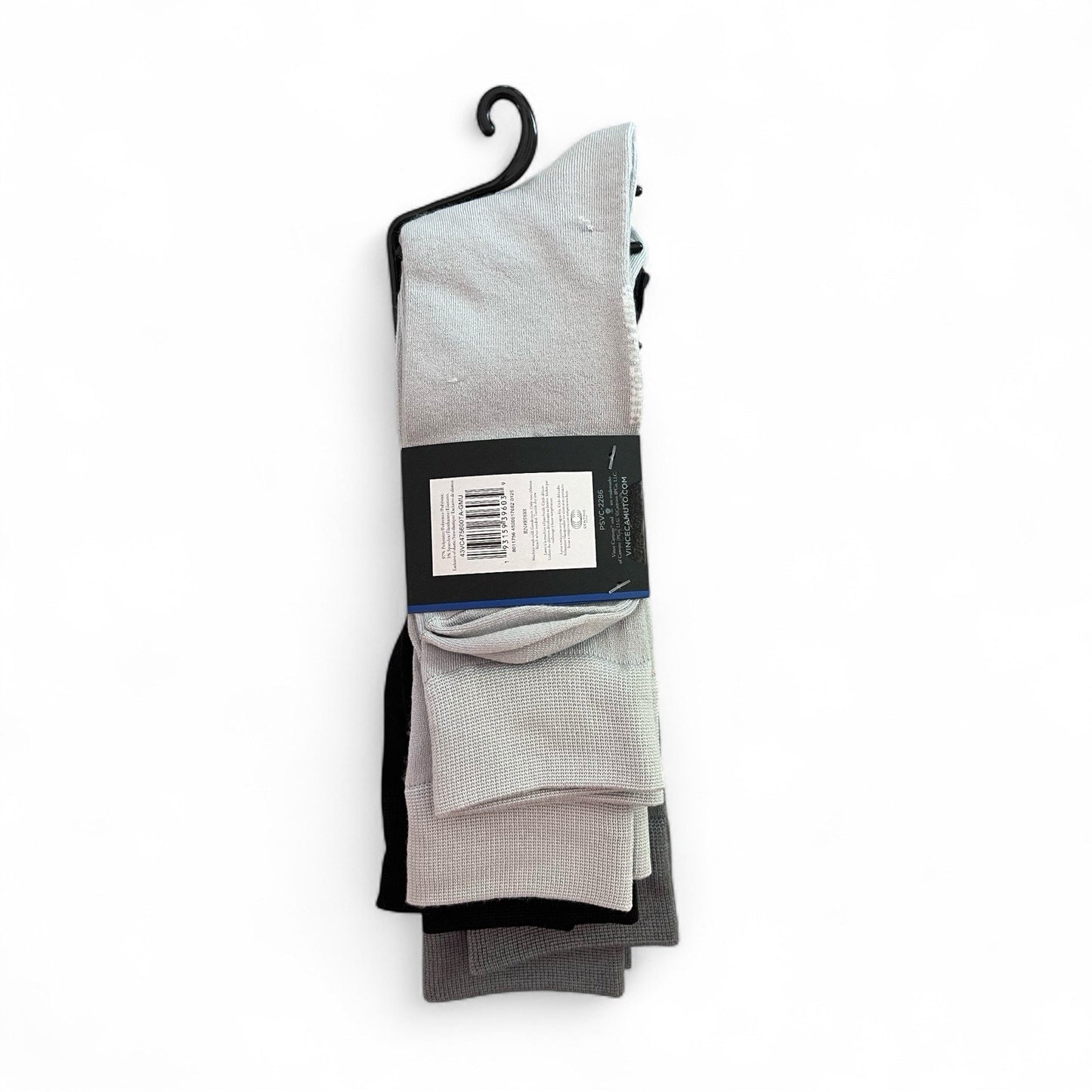 Vince Camuto Men’s Crew Socks Black/Gray 5-pair Size 6-12 Soft Elegant - Trendiez U ♥ 