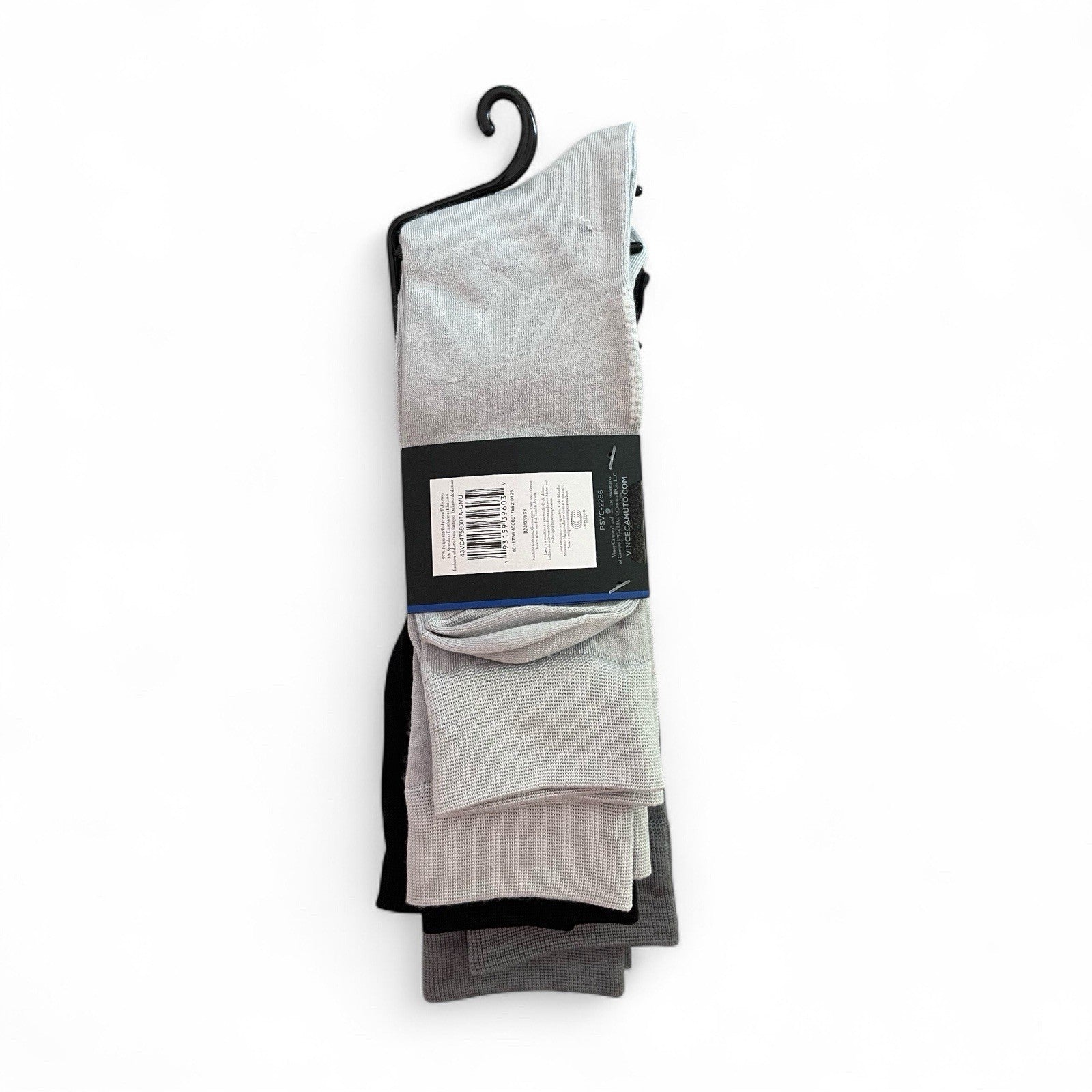 Vince Camuto Men’s Crew Socks Black/Gray 5-pair Size 6-12 Soft Elegant - Trendiez U ♥ 