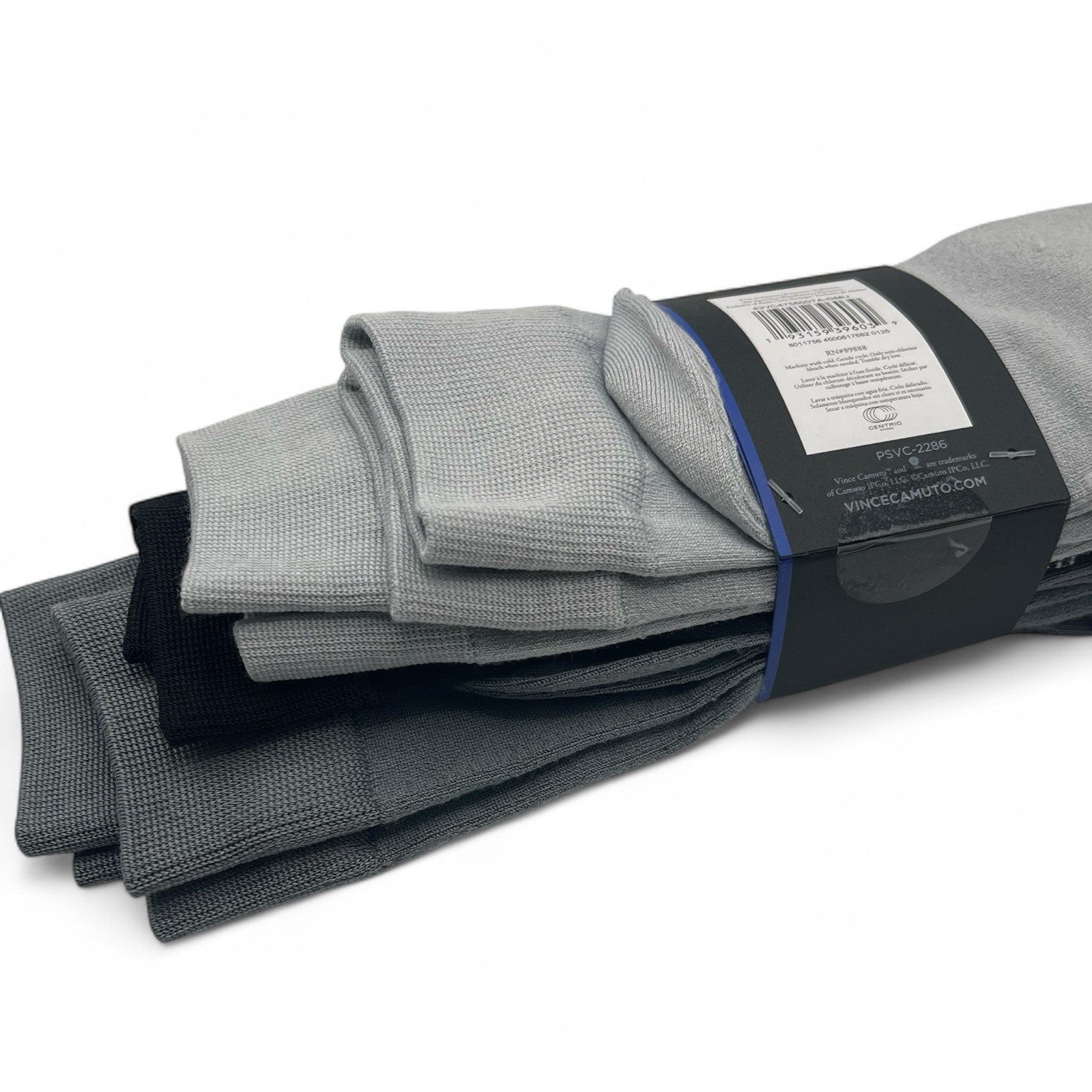 Vince Camuto Men’s Crew Socks Black/Gray 5-pair Size 6-12 Soft Elegant - Trendiez U ♥ 