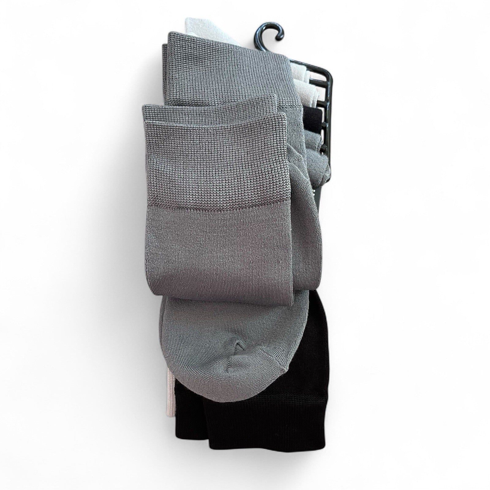 Vince Camuto Men’s Crew Socks Black/Gray 5-pair Size 6-12 Soft Elegant - Trendiez U ♥ 