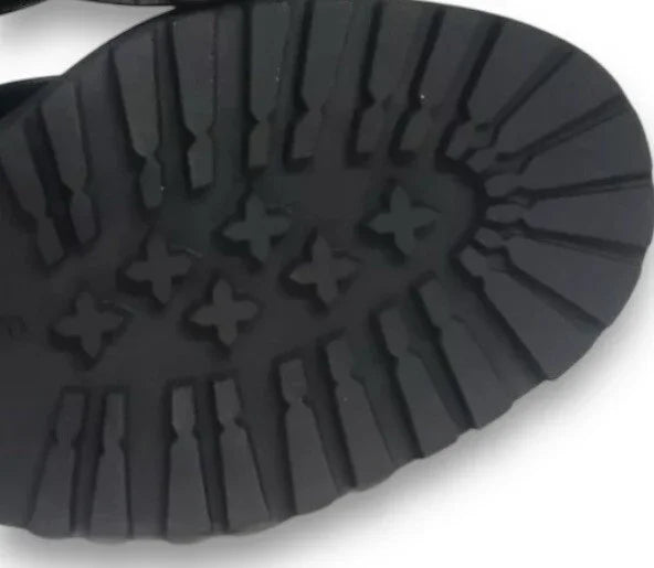 Vince Camuto Popinta Black Boot Soft Goat Side Zipper Rounded Toe Chain Detailed - Trendiez U ♥ 