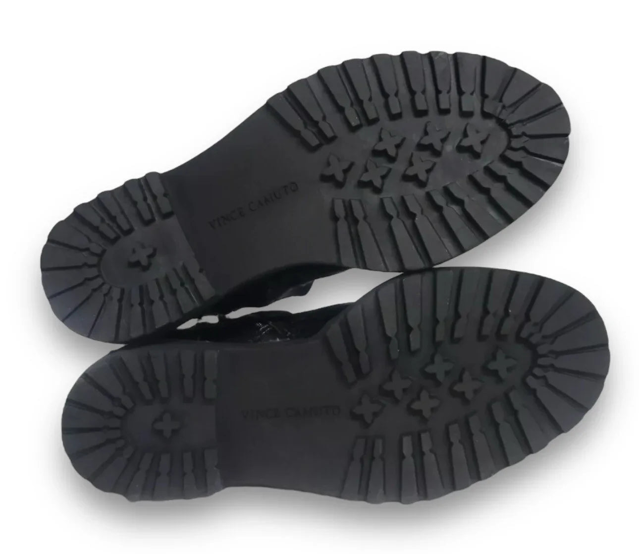 Vince Camuto Popinta Black Boot Soft Goat Side Zipper Rounded Toe Chain Detailed - Trendiez U ♥ 