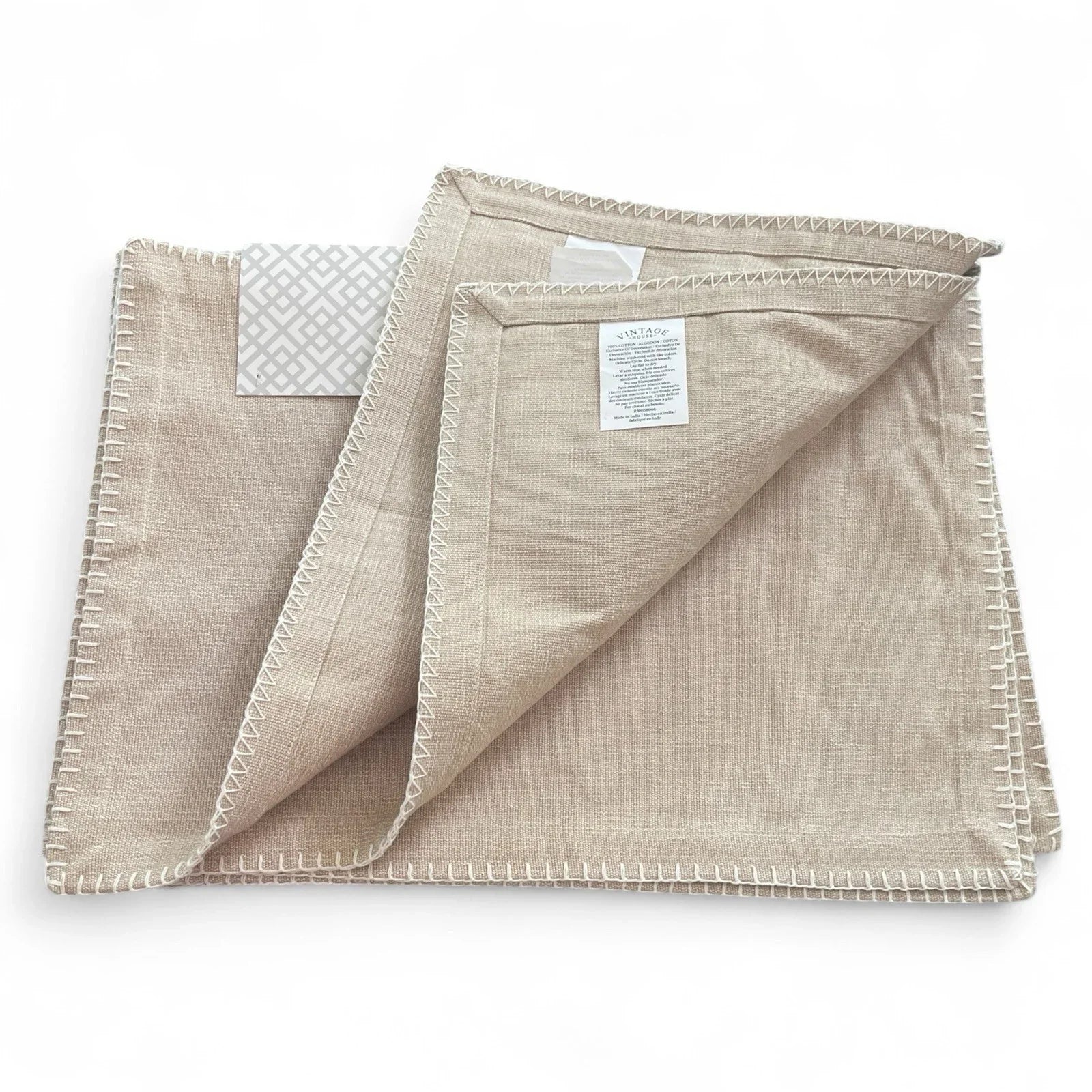 Vintage House Fall Placemats – Set of 4, Embroidered 100% Cotton - Trendiez U ♥ 