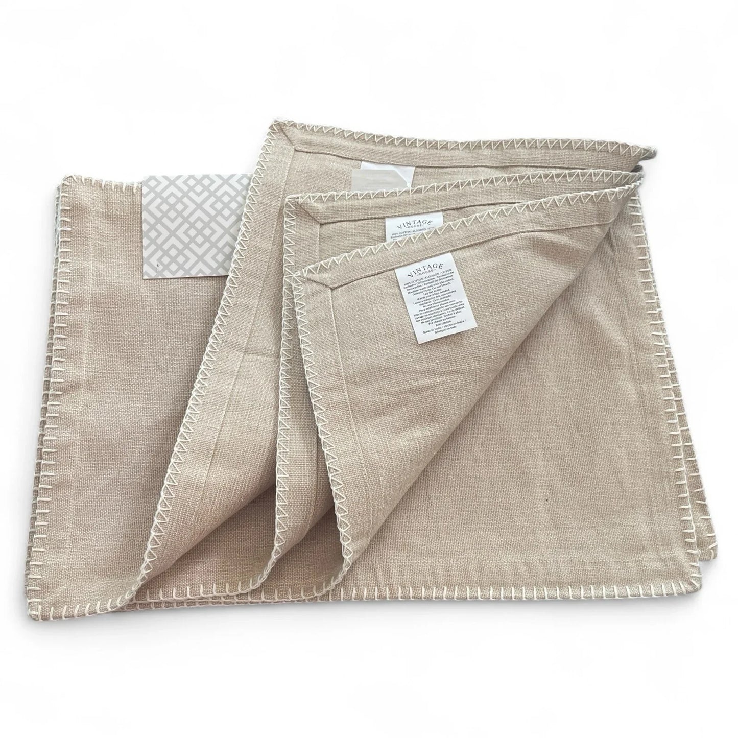 Vintage House Fall Placemats – Set of 4, Embroidered 100% Cotton - Trendiez U ♥ 