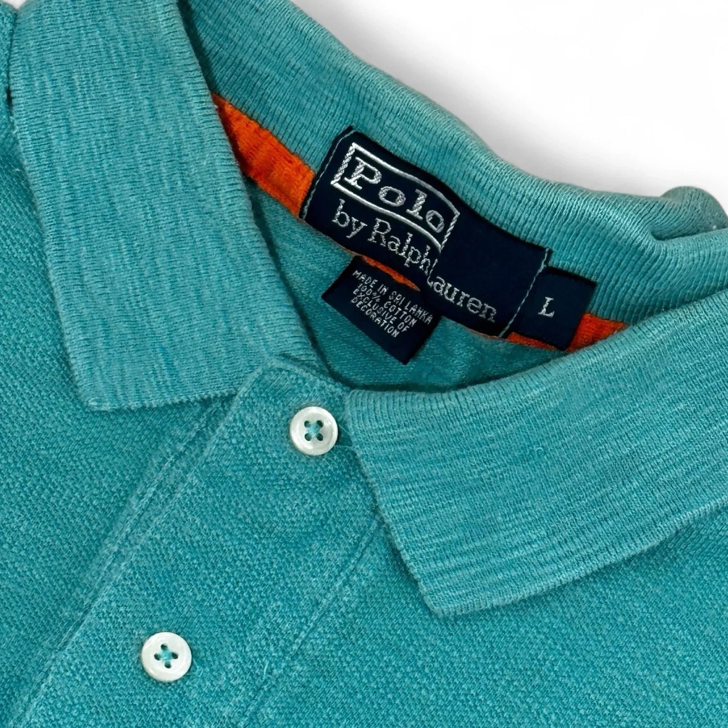 Vintage POLO by Ralph Lauren Polo Shirt Men’s Large Turquoise Blue Stripes - Trendiez U ♥ 